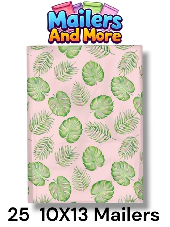 Mailers And More Other - 25 10X13 Poly Mailers Palm Leaves, Shipping Envelopes PRICE IS FIRM